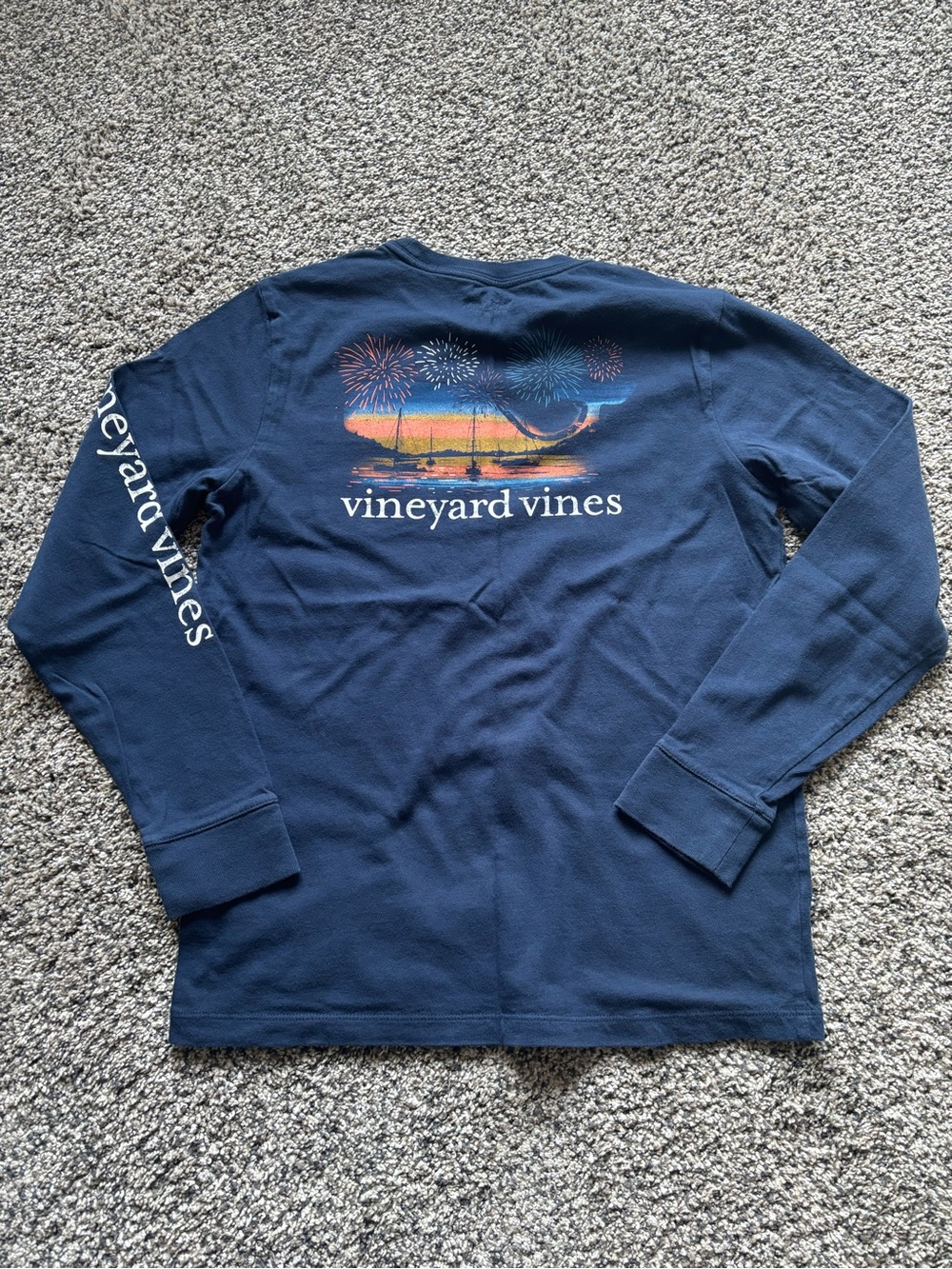 Boy's Vineyard Vines Long Sleeve Pocket T Shirt Size M